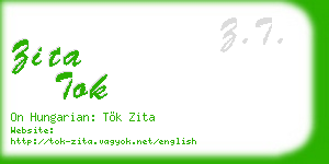 zita tok business card